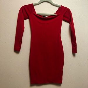 Red mini dress